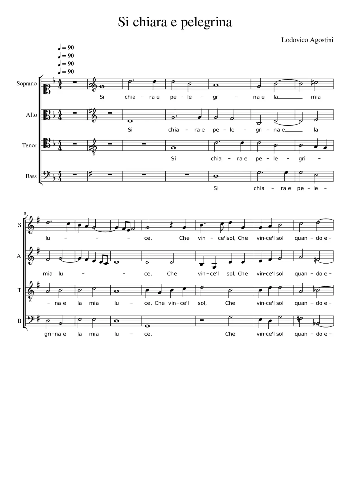 Si chiara e pelegrina - Page 1