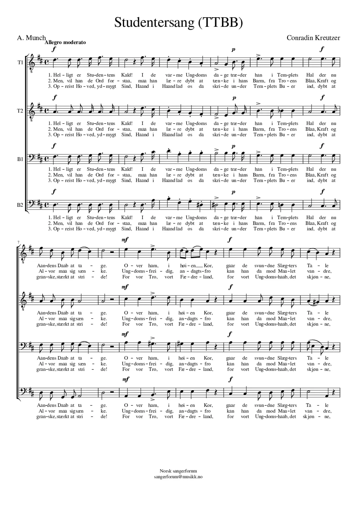 Studentersang - Page 1