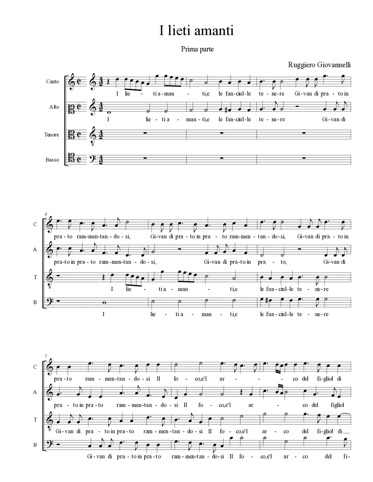 I lieti amanti - Page 1