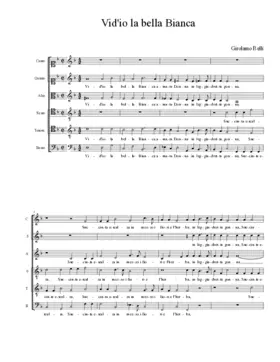 Vid'io la bella Bianca