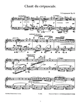 Chant du crépuscule, Op.22