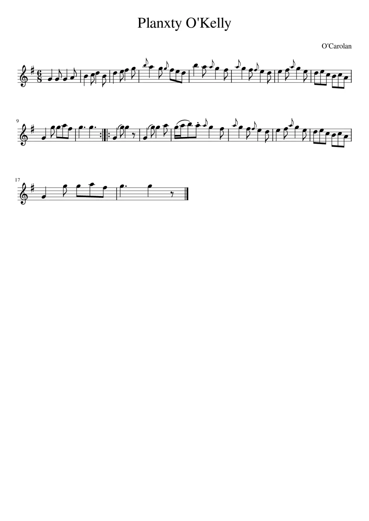 Planxty O'Kelly - Page 1