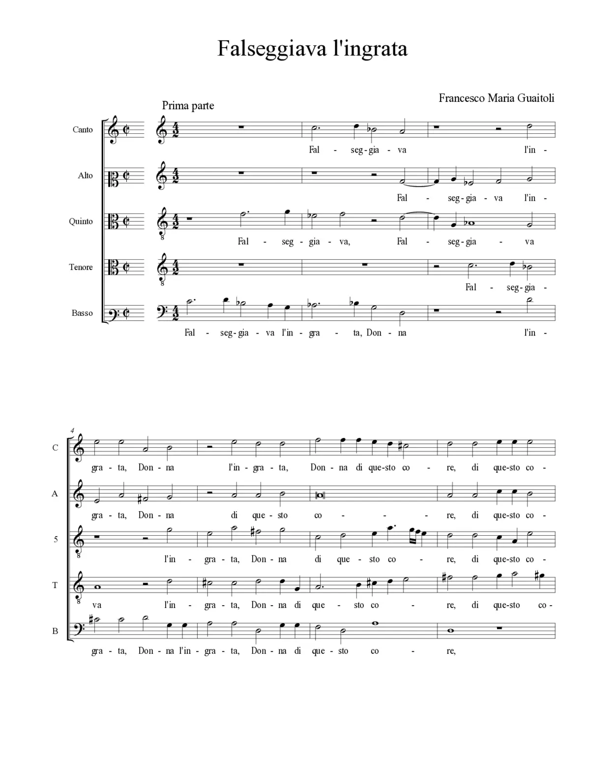 Falseggiava l'ingrata - Page 1
