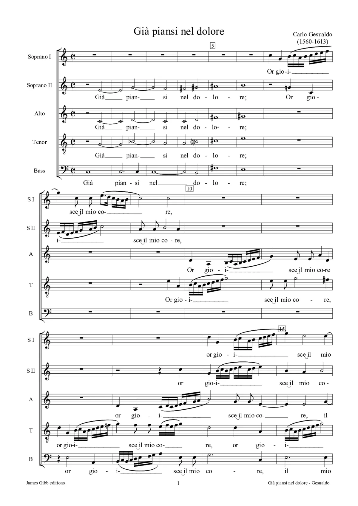 Già piansi nel dolore - Page 1