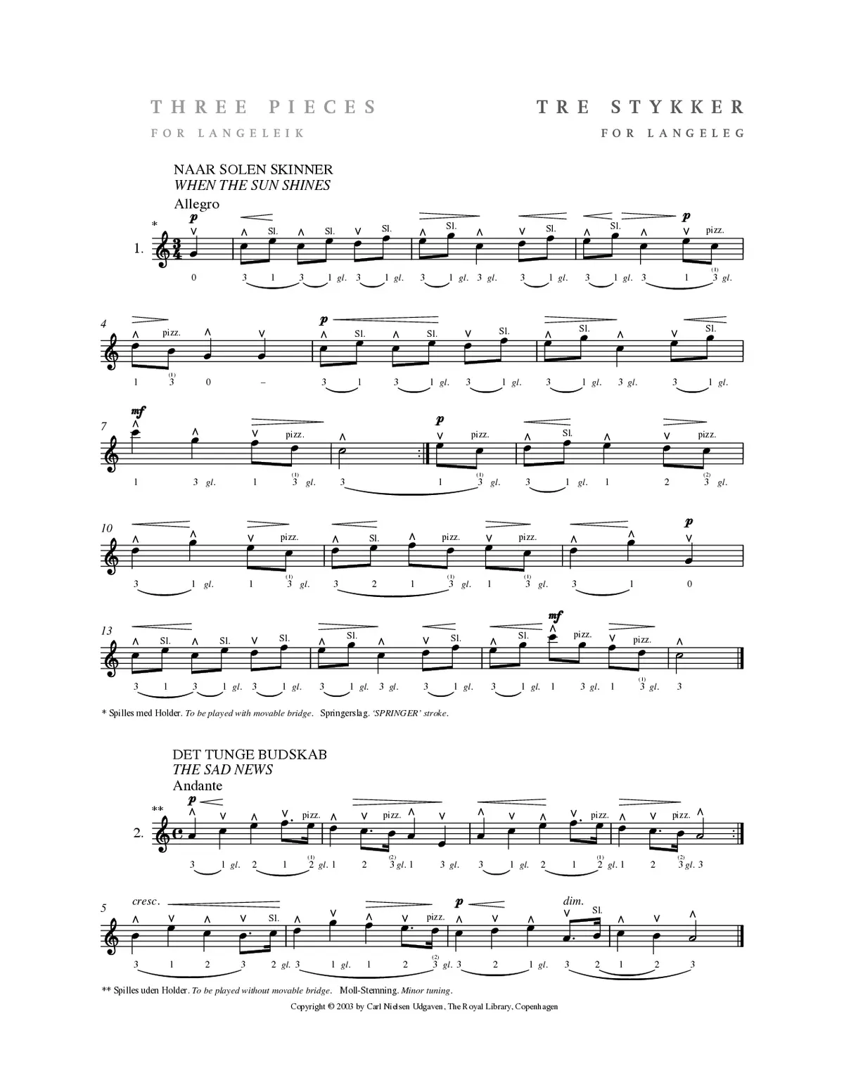 3 Pieces for Langeleik, CNW 71 - Page 1