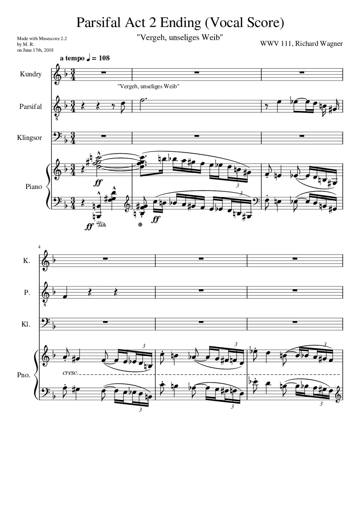 Parsifal WWV 111 - Page 1