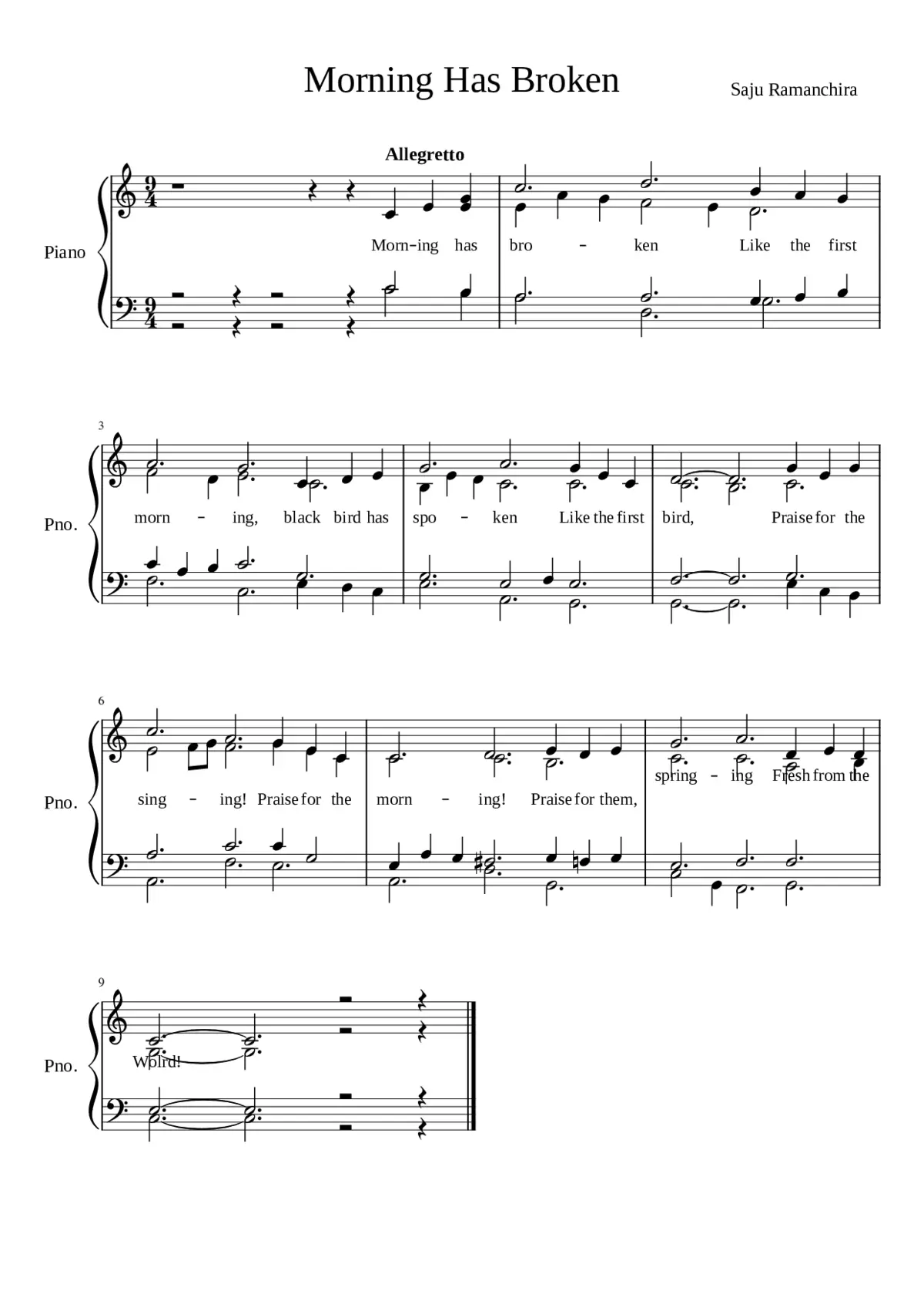 morning has broken - Page 1