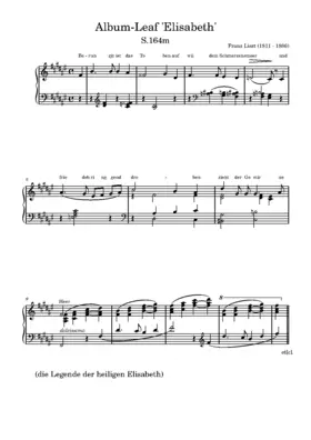 Album-Leaf 'Elisabeth', S.164m