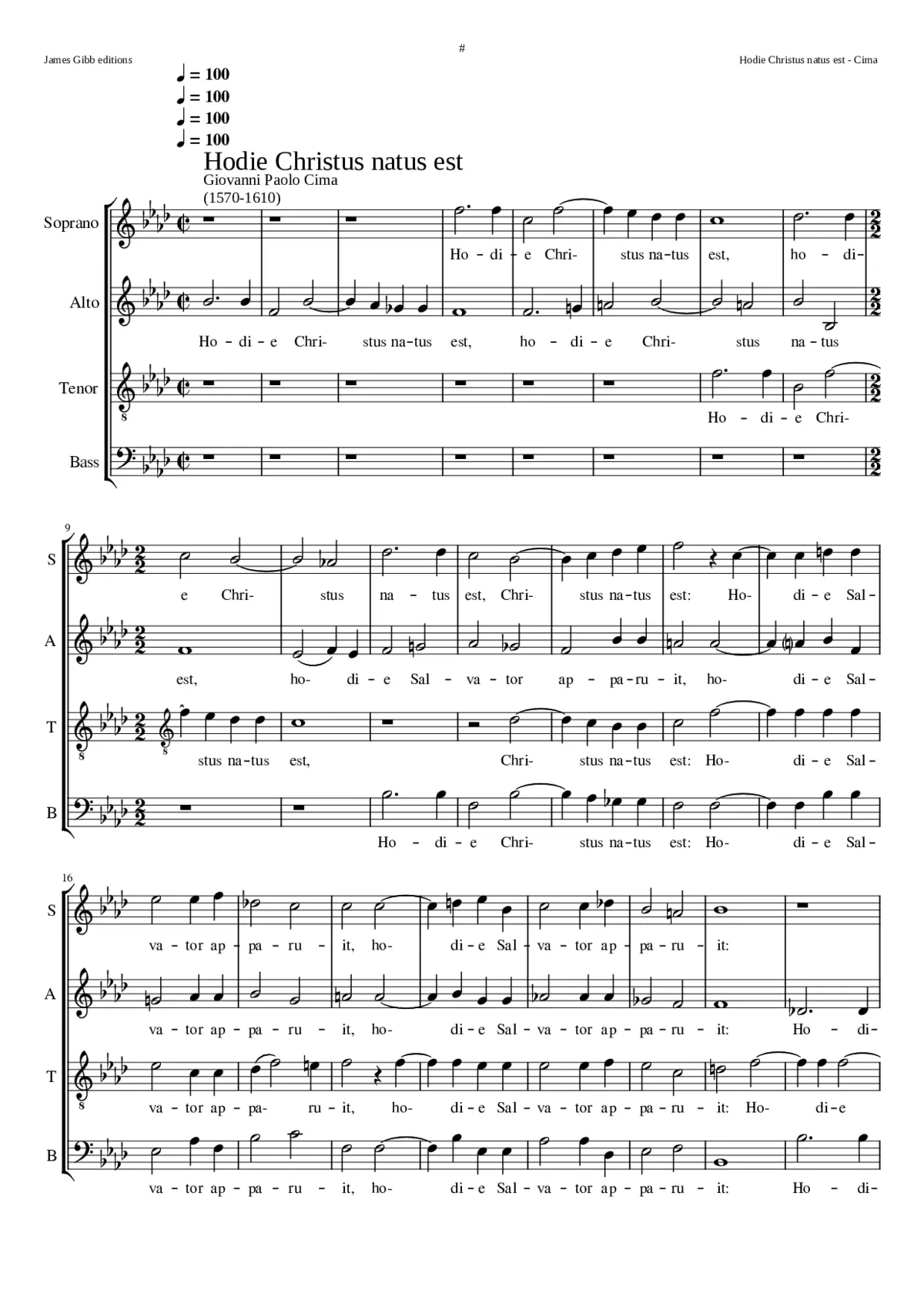 Hodie Christus natus est - Page 1