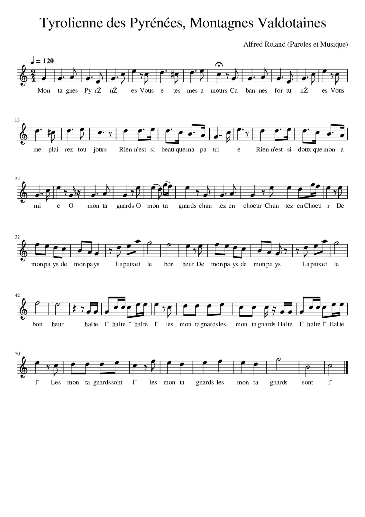 Tyrolienne des Pyrénées Montagnes Valdotaines - Page 1