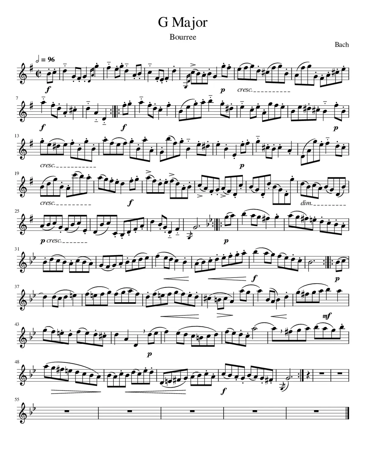 bourree in g - Page 1