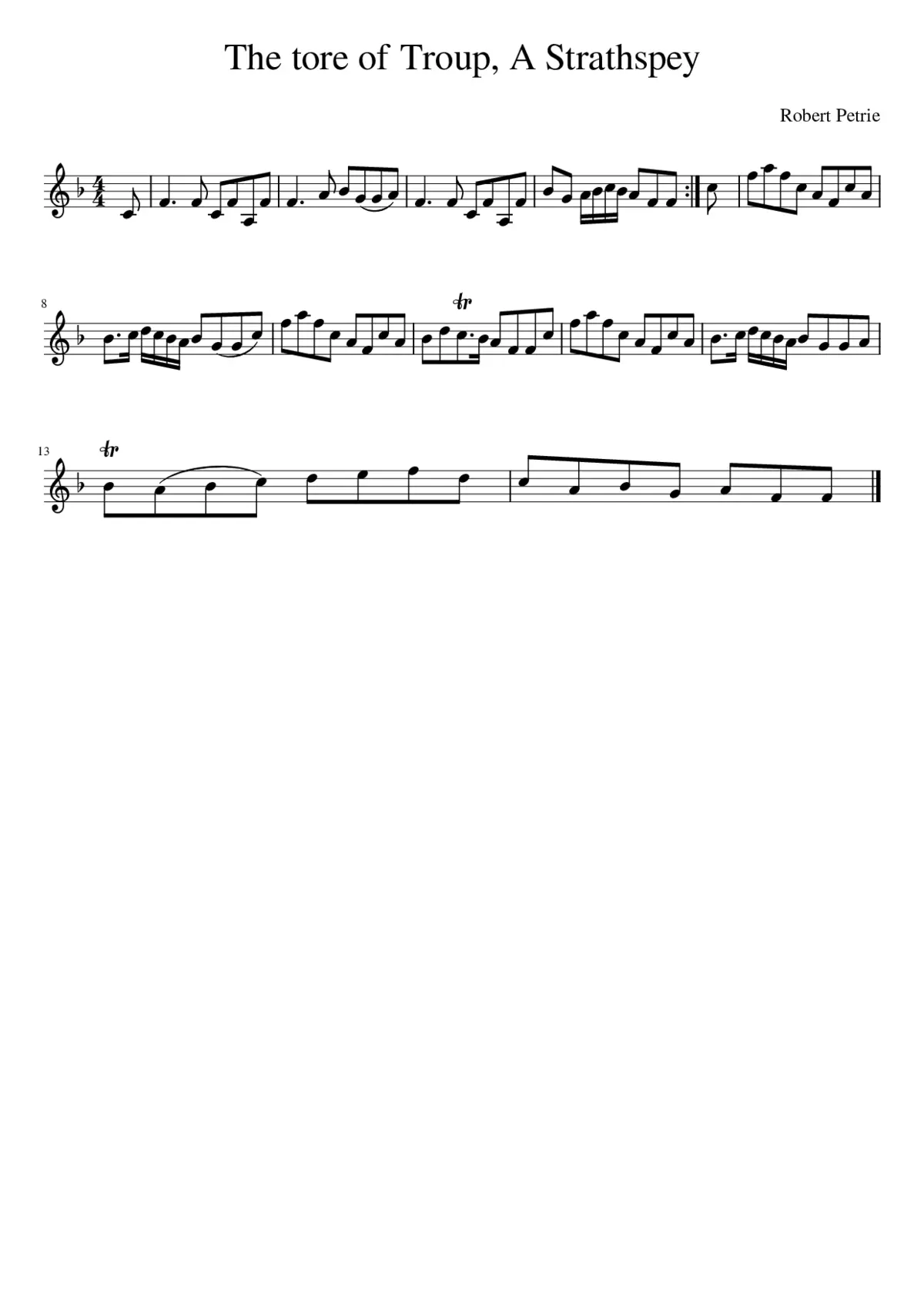 The tore of Troup A Strathspey - Page 1