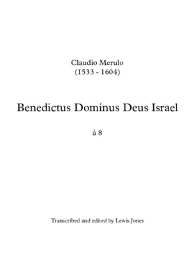 Benedictus Dominus Deus Israel a 8