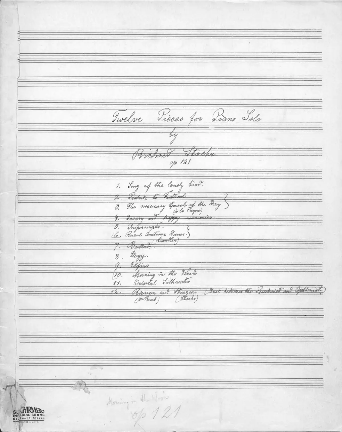 12 Pieces for Piano Solo - Page 1
