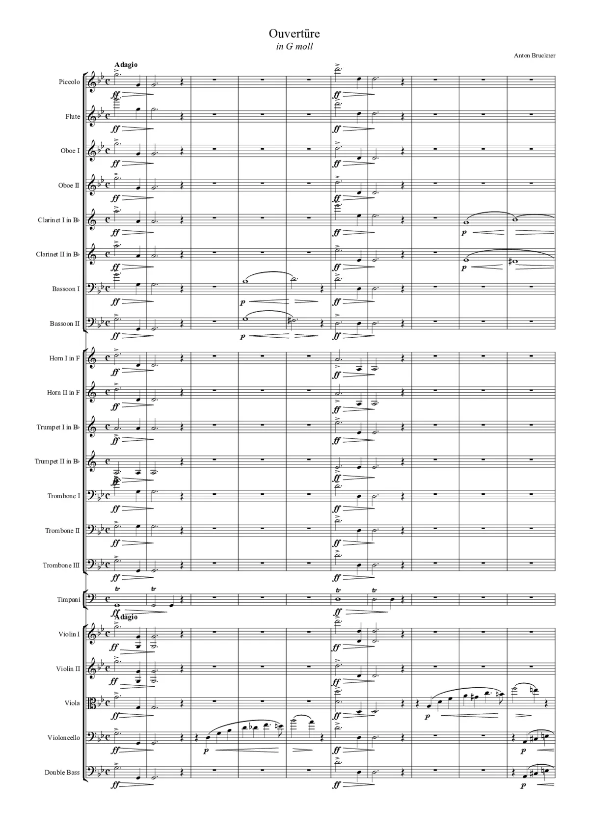 Overture in G minor - Page 1