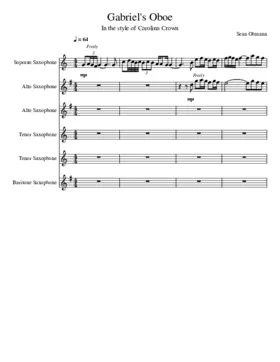 Gabriel's Oboe - for Sax Choir