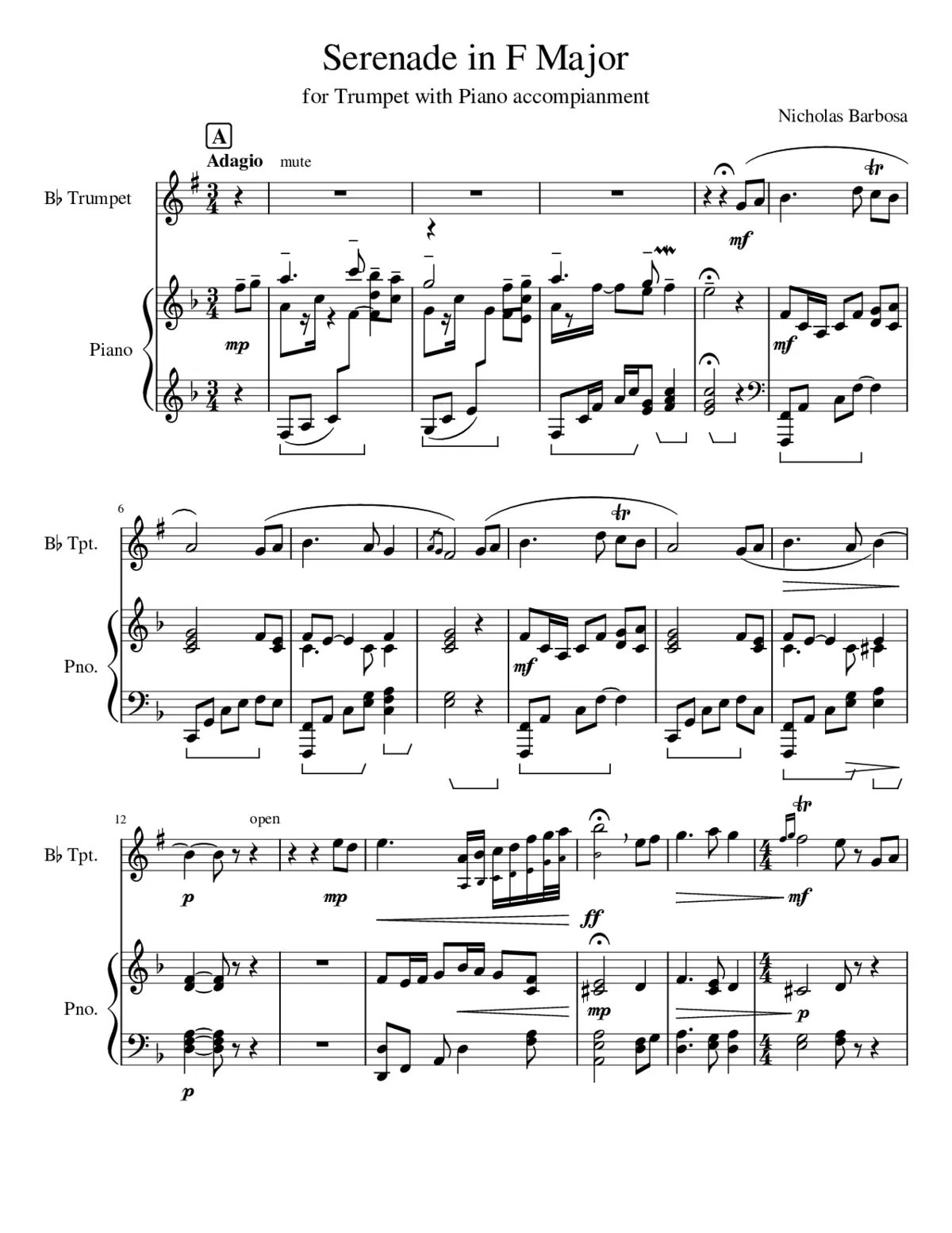 Serenade in F Major - Page 1