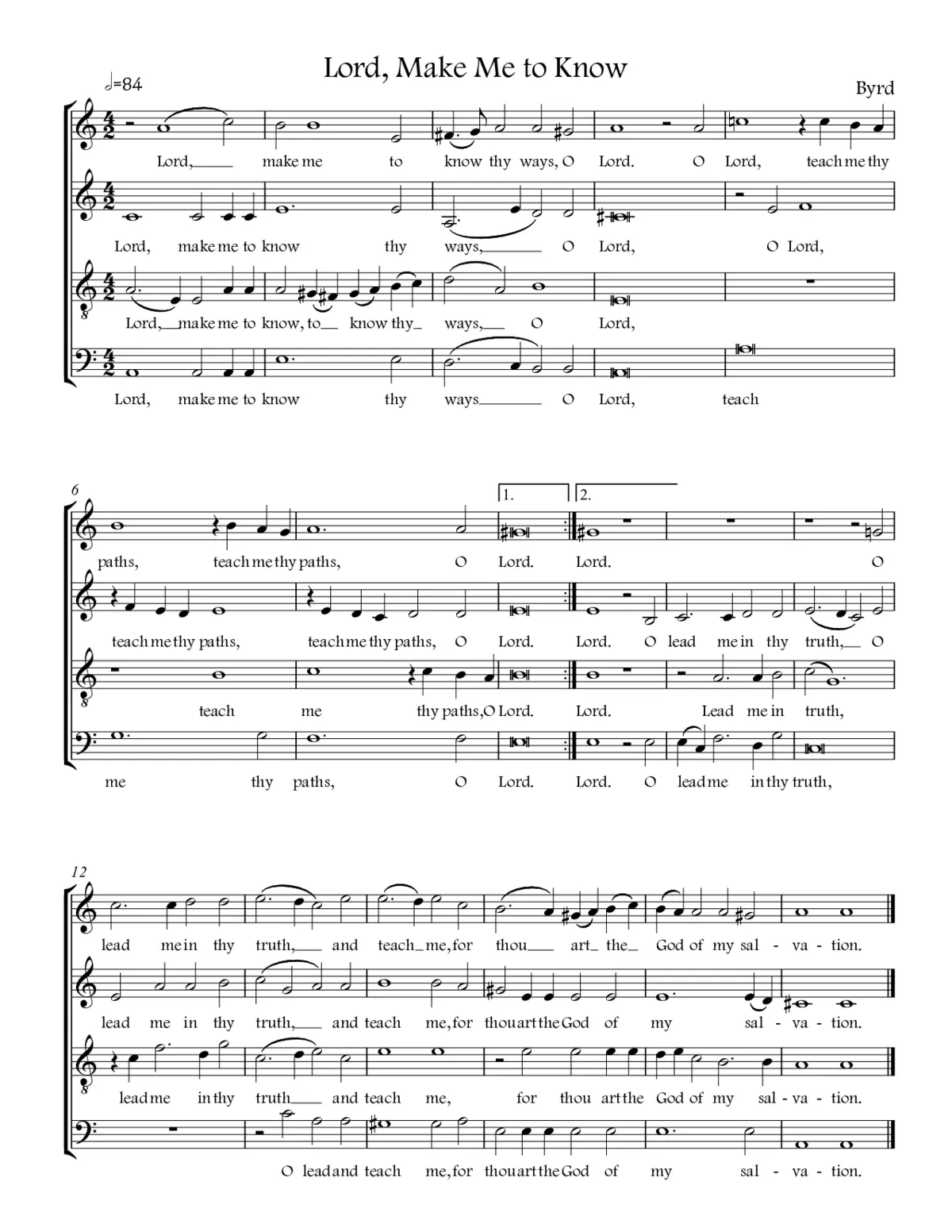 Lord, make me to know thy ways - Page 1
