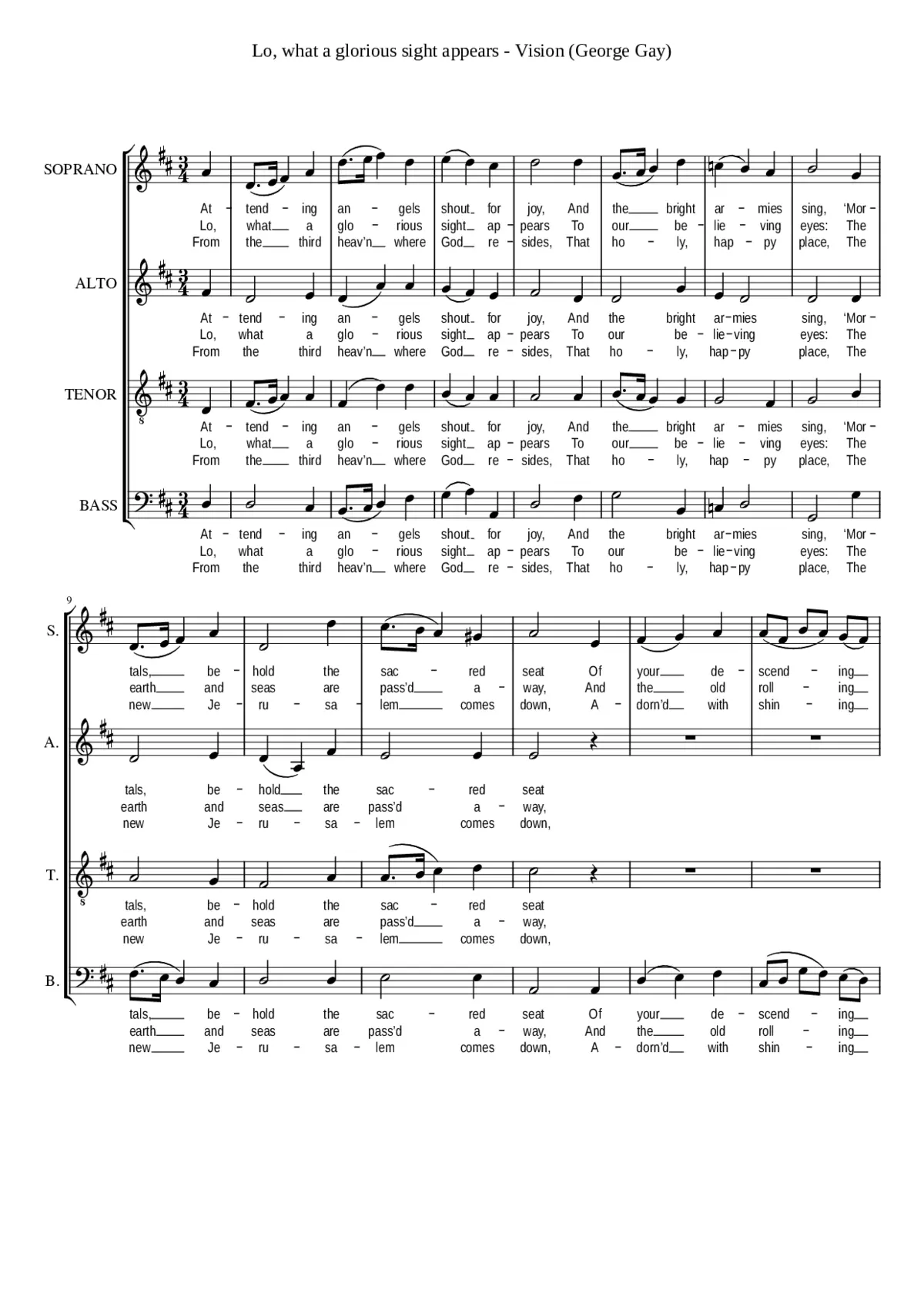 Lo what a glorious sight appears - Page 1