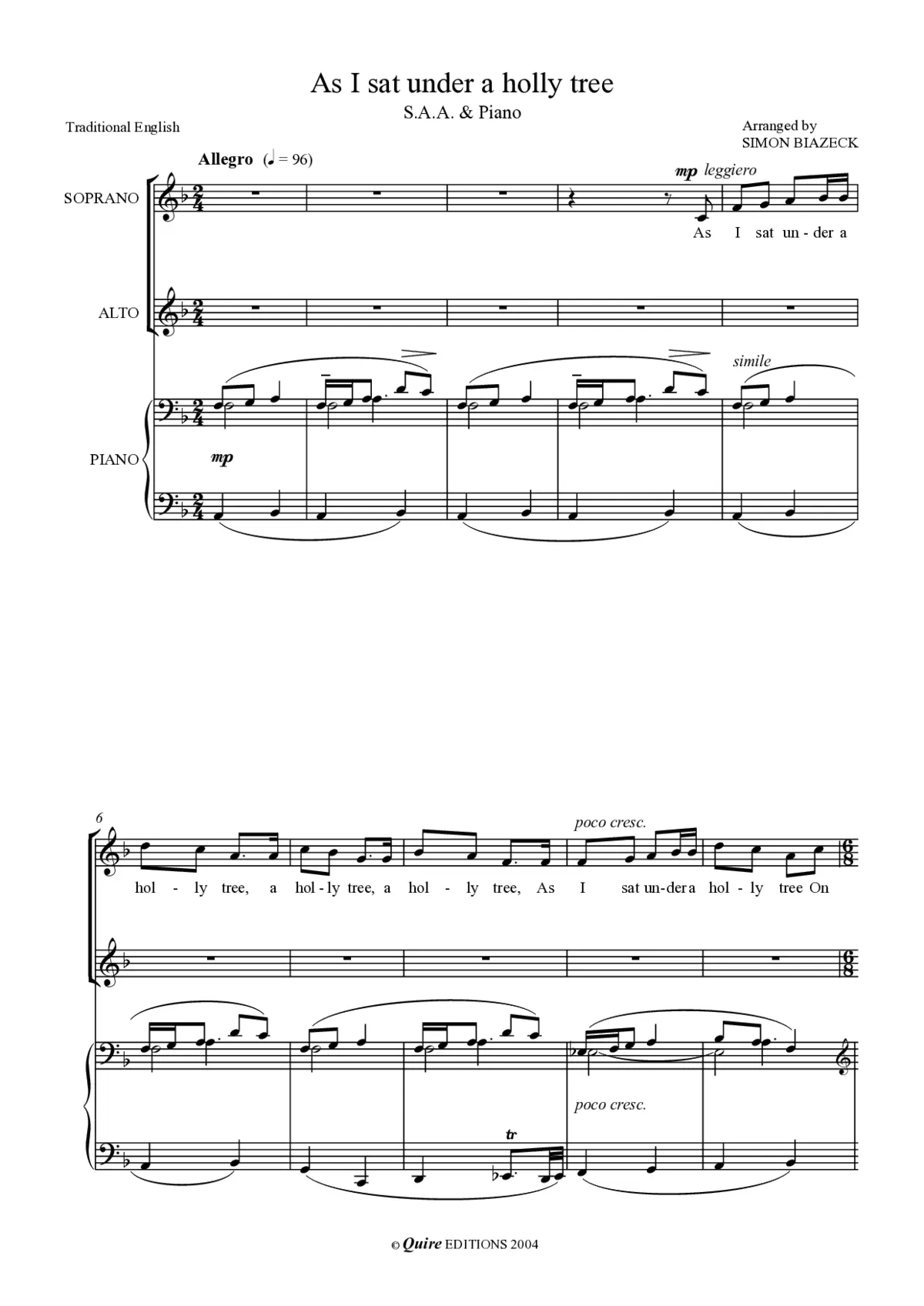 As I sat under a holly tree - Page 1