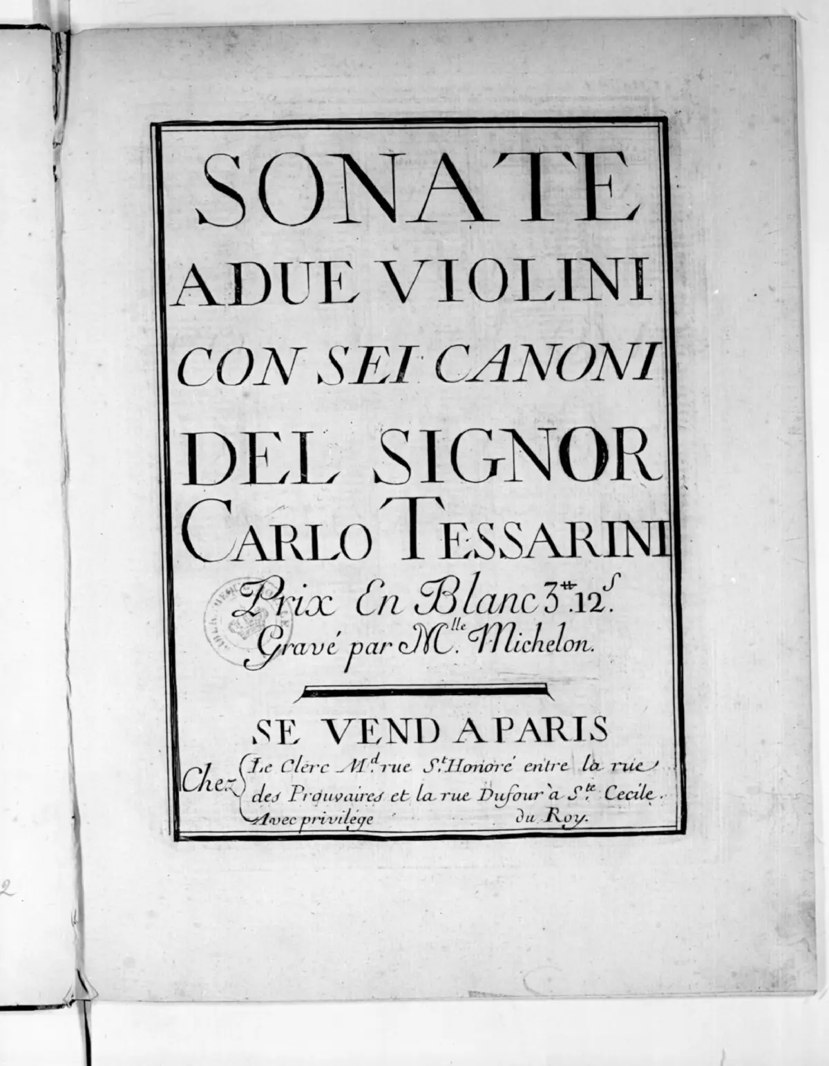 12 Sonatas and Canons for 2 Violins - Page 1