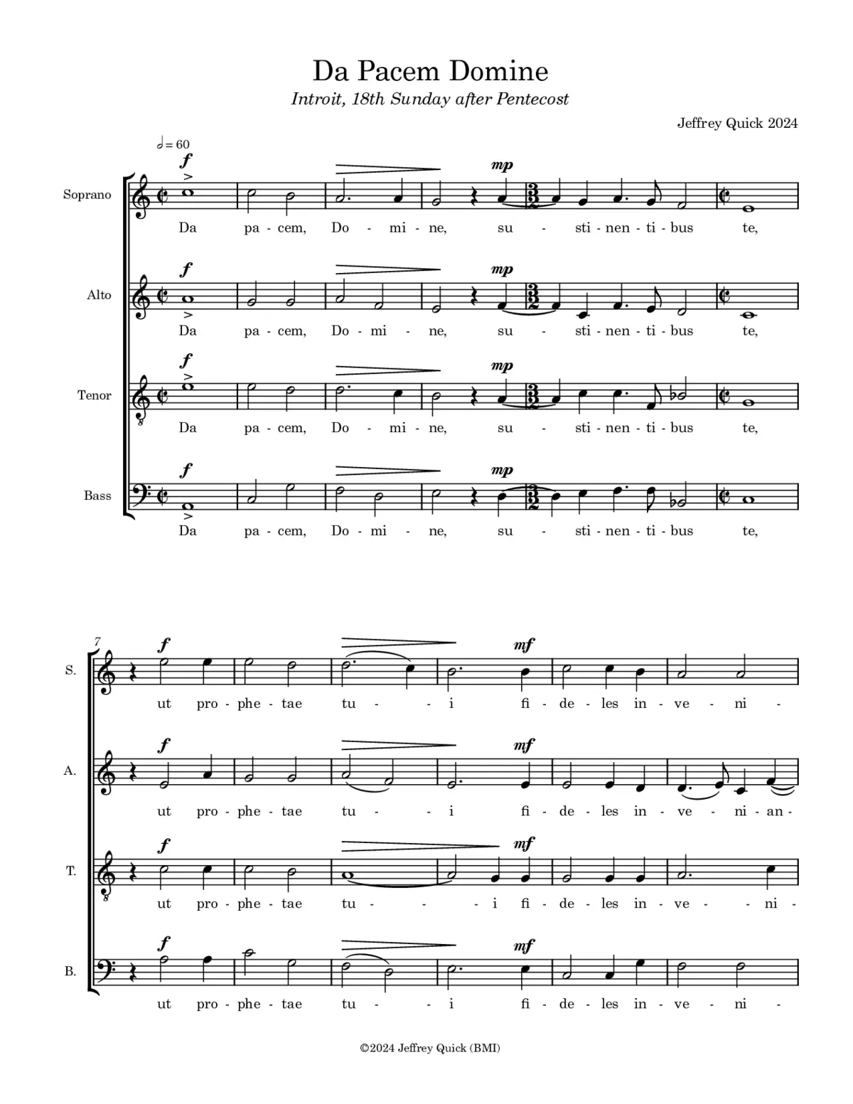 Da Pacem Domine - Page 1