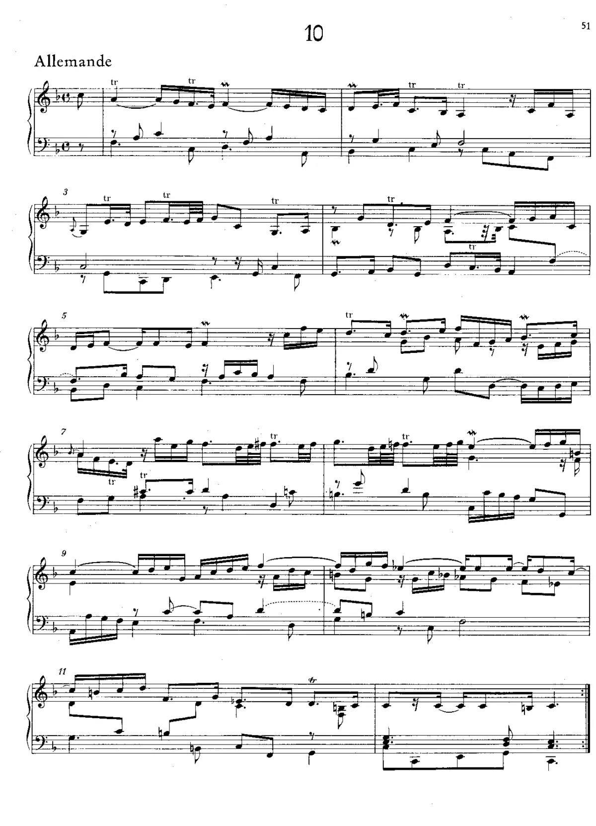 Allemande, HWV 476 - Page 1
