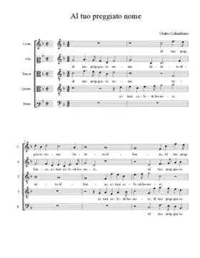 Al tuo preggiato nome