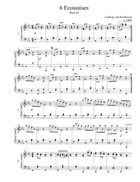 6 Ecossaises for Piano