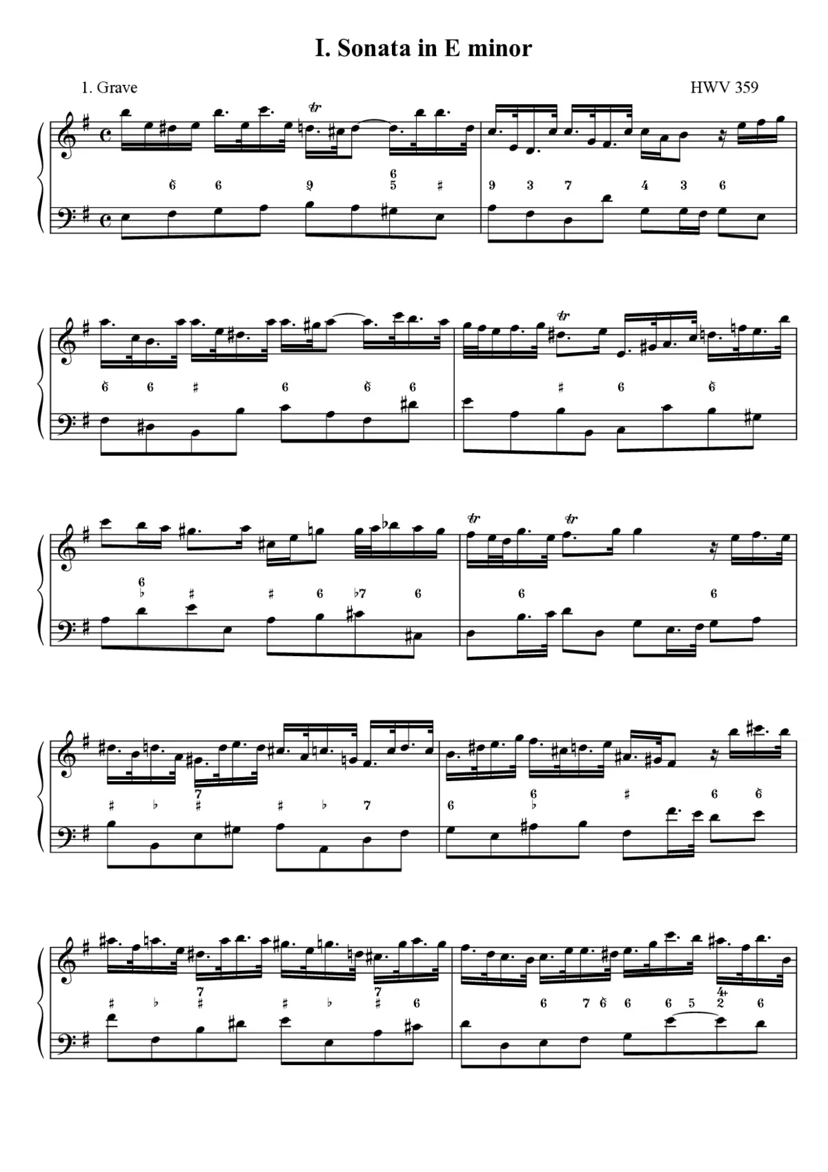 Flute Sonata in E minor - Page 1