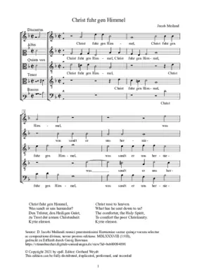 Christ fuhr gen Himmel