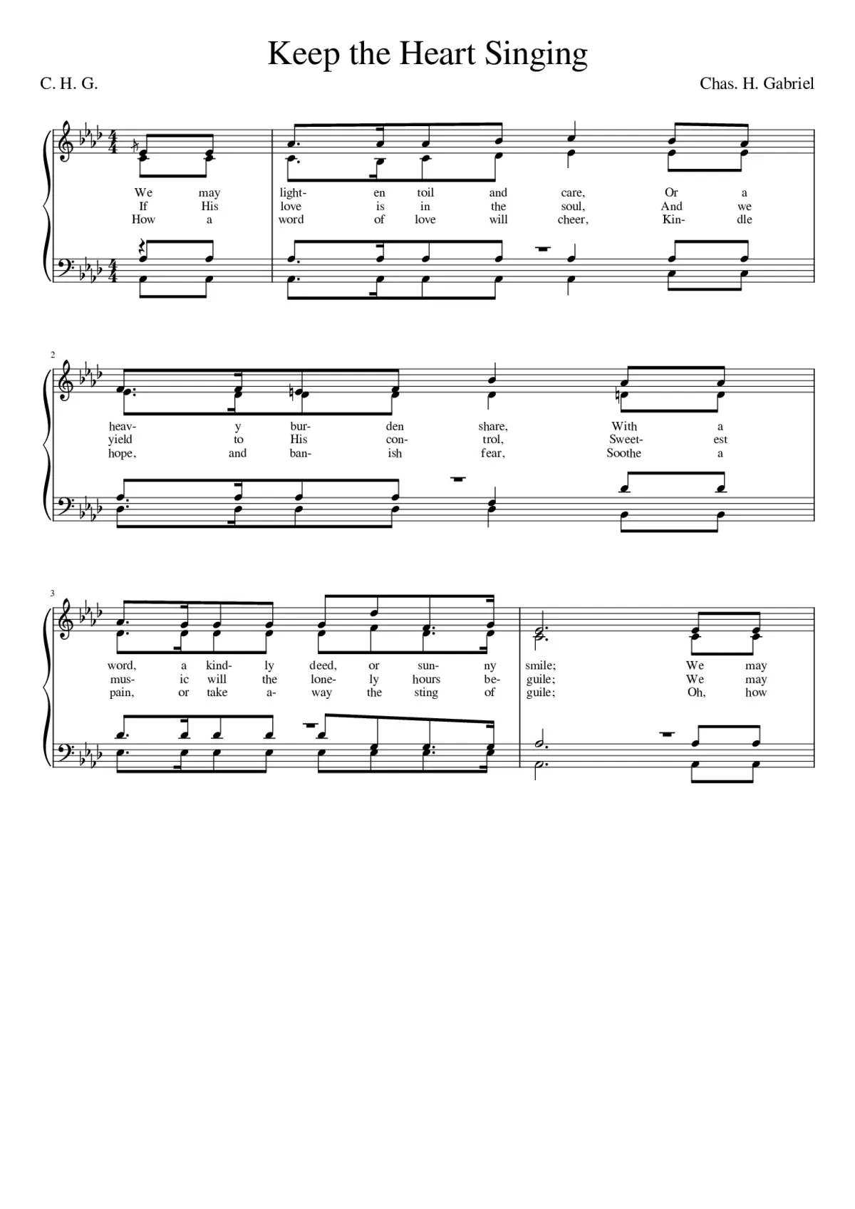 We may lighten toil and care - Page 1