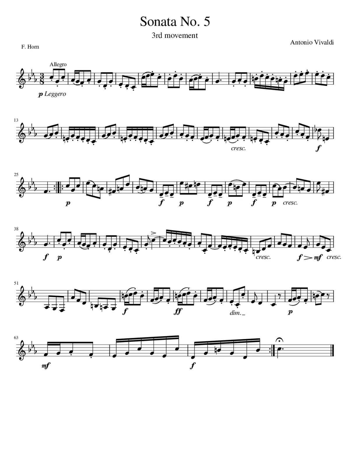 Sonata No. 5 - Page 1