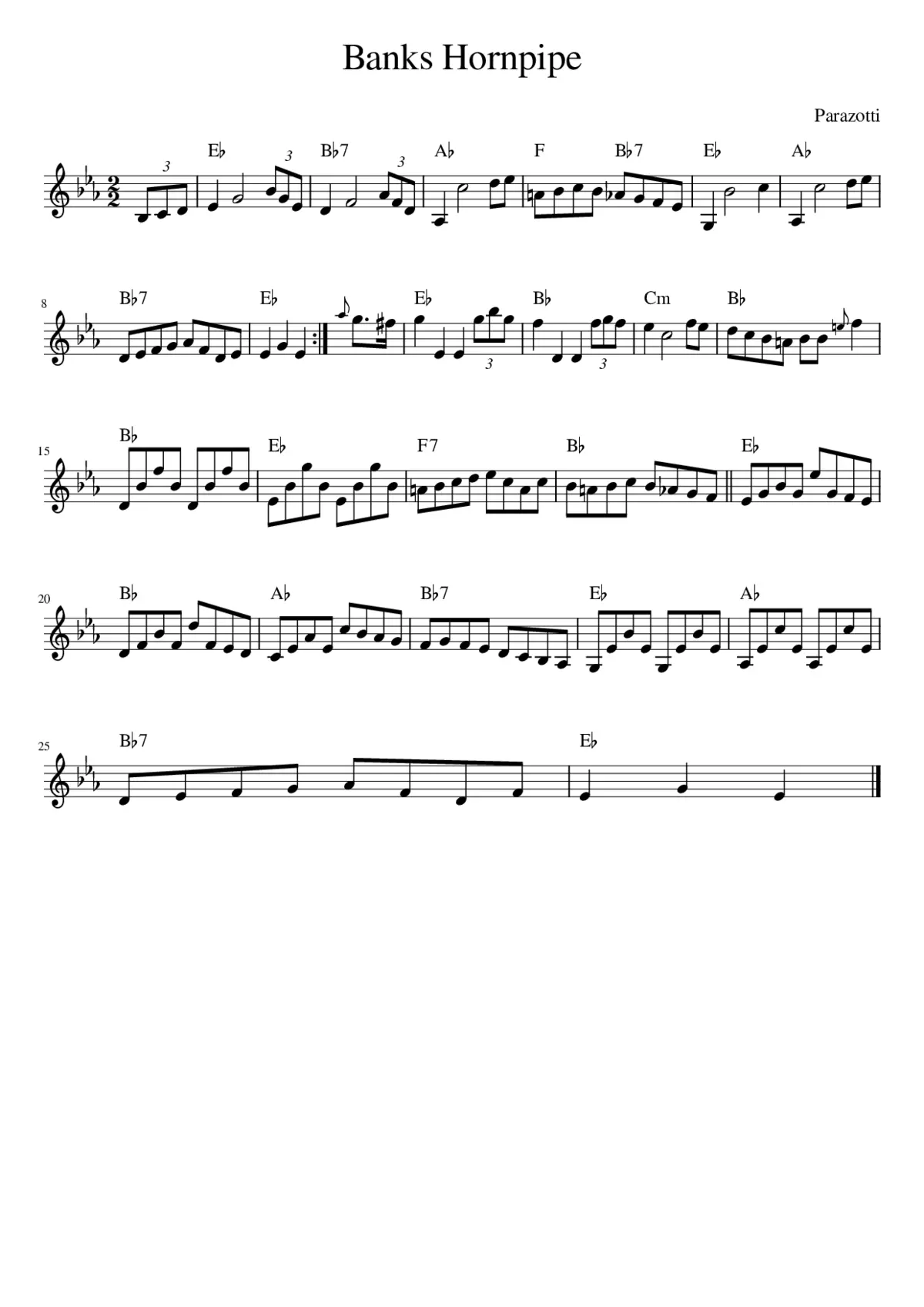 Banks Hornpipe - Page 1