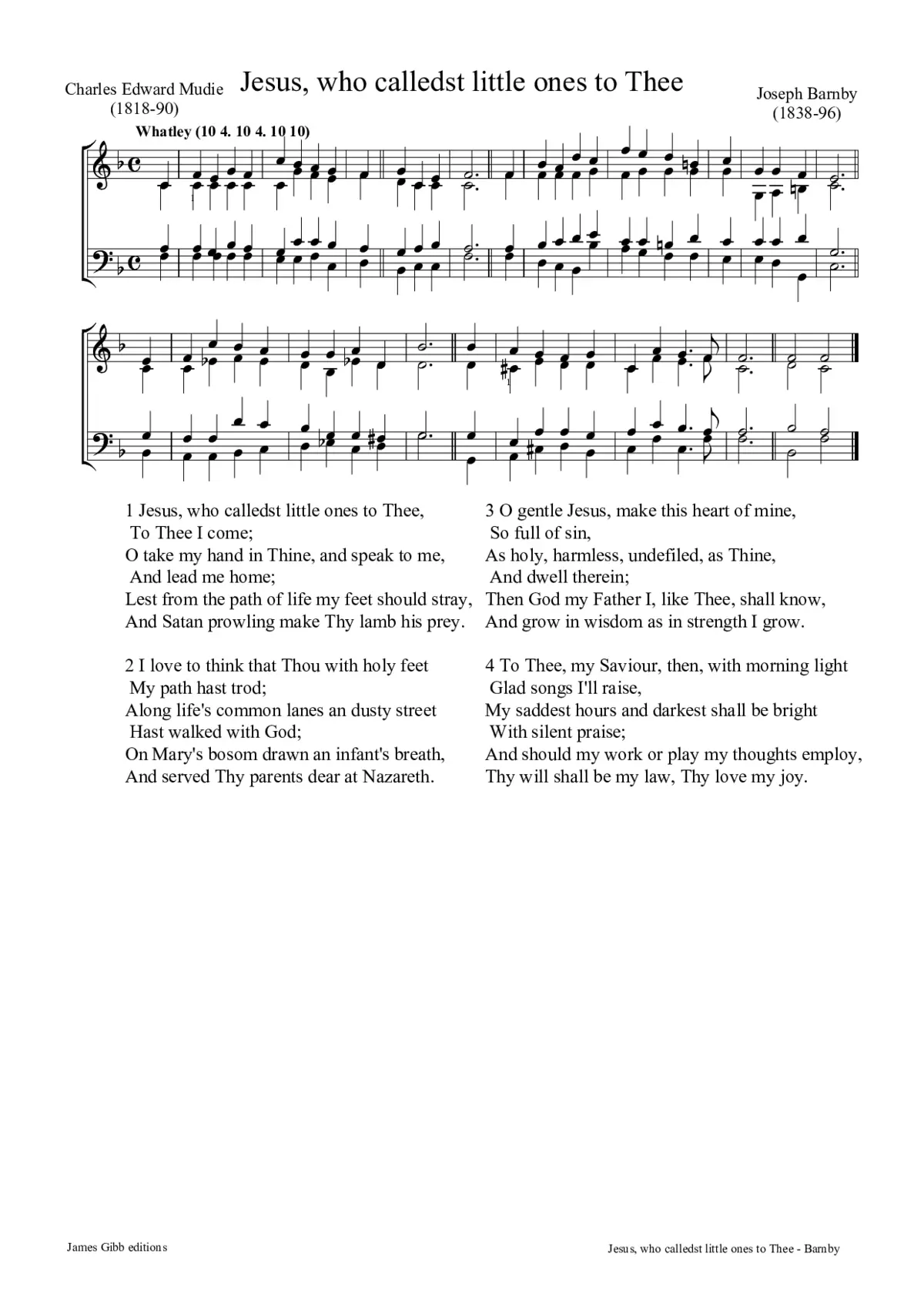 Jesus, who calledst little ones to Thee - Page 1