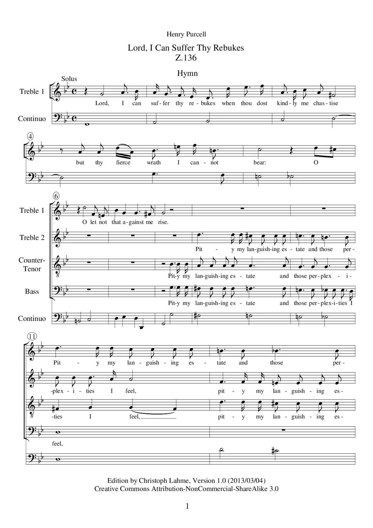 Lord, I Can Suffer Thy Rebukes - Page 1