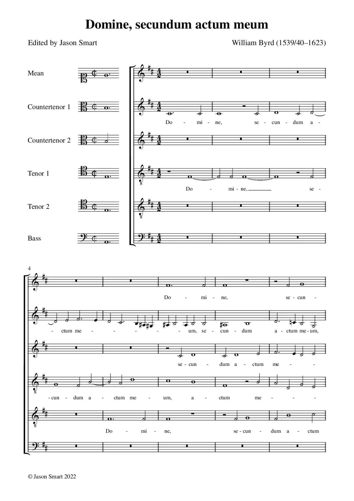 Domine secundum actum meum - Page 1