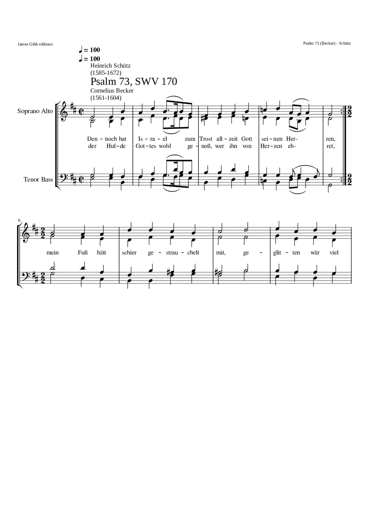 Dennoch hat Israel zum Trost SWV 170 - Page 1