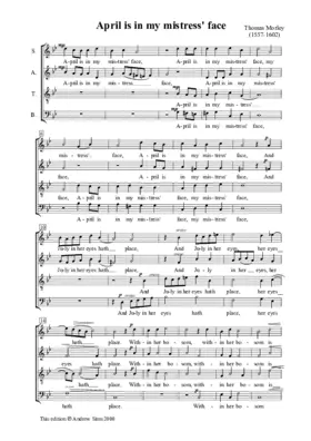 April is in my mistress' face