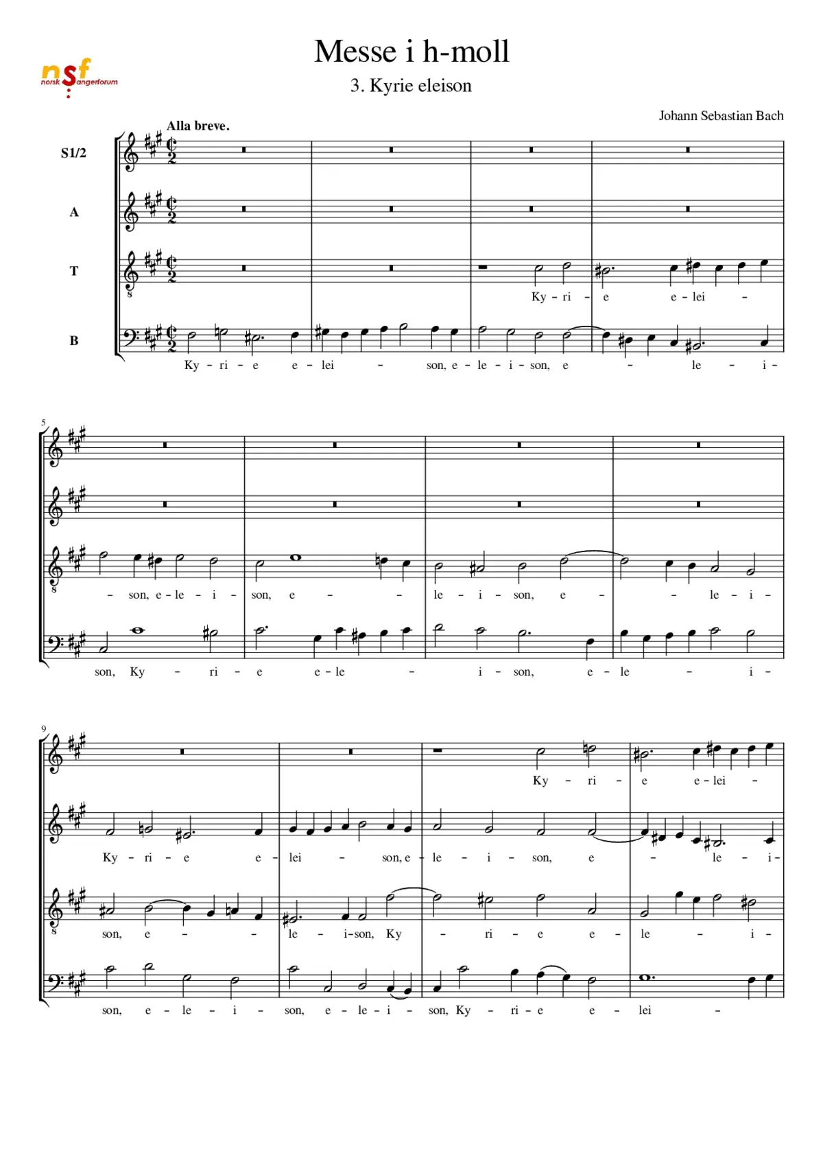 Mass in B minor BWV 232 - Page 1