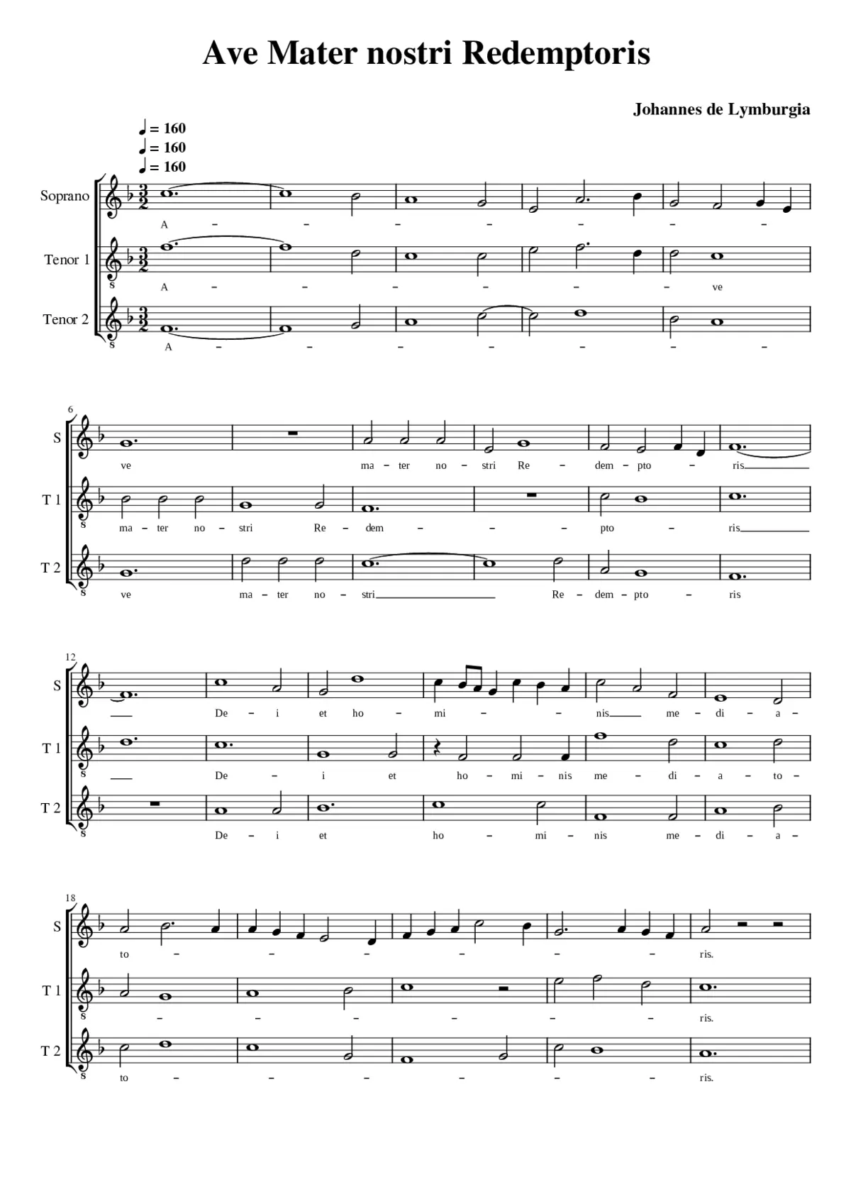 Ave Mater nostri Redemptoris - Page 1