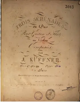 3 Sérénades en Duo pour Guitare et Flûte ou Violon, Op.47,48,49