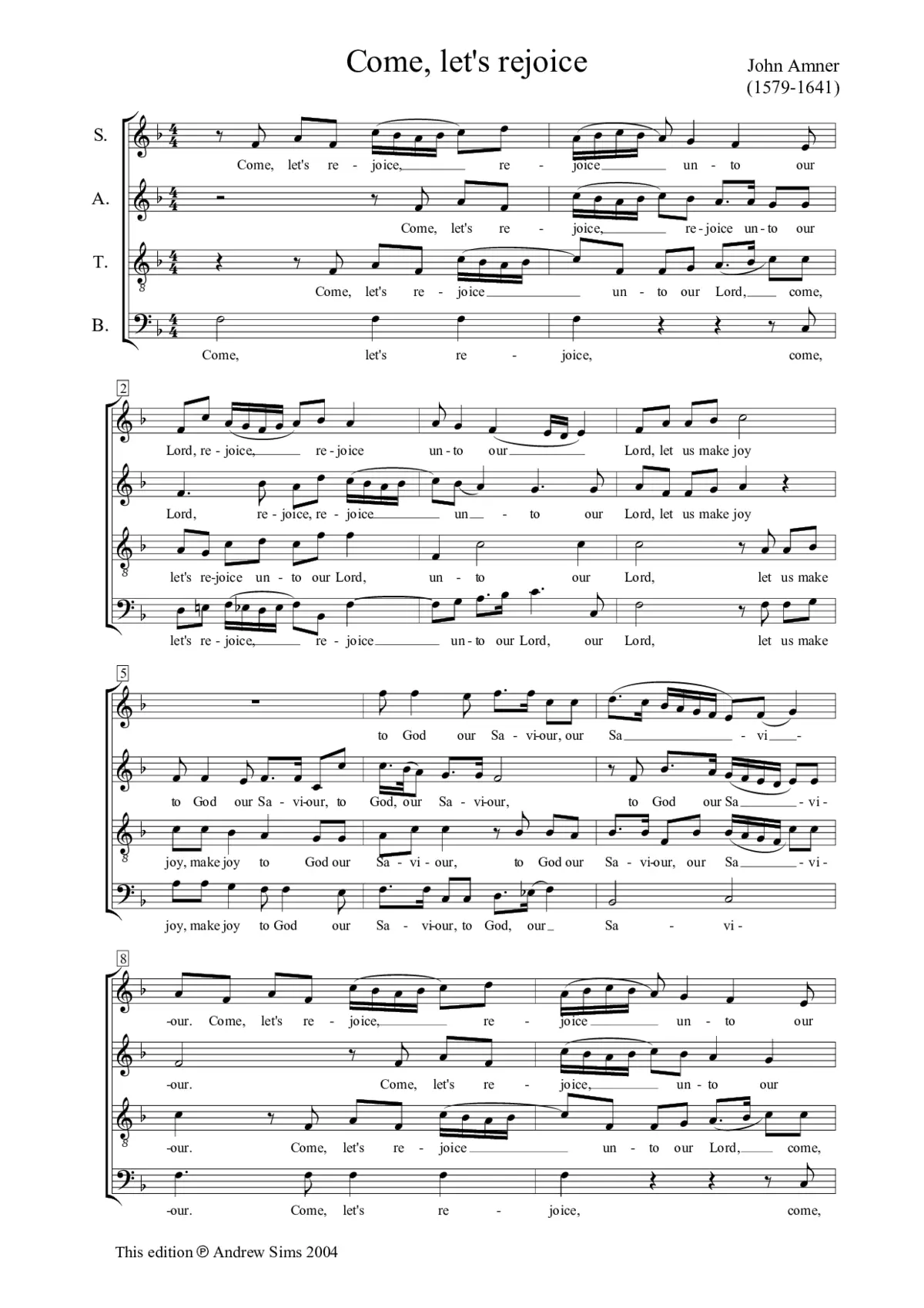 Come, let's rejoice - Page 1
