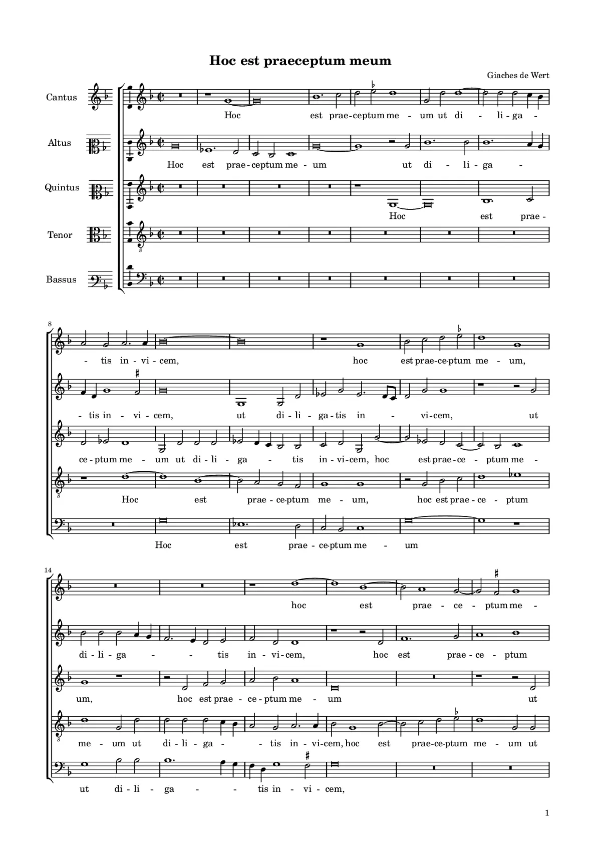 Hoc est praeceptum meum - Page 1