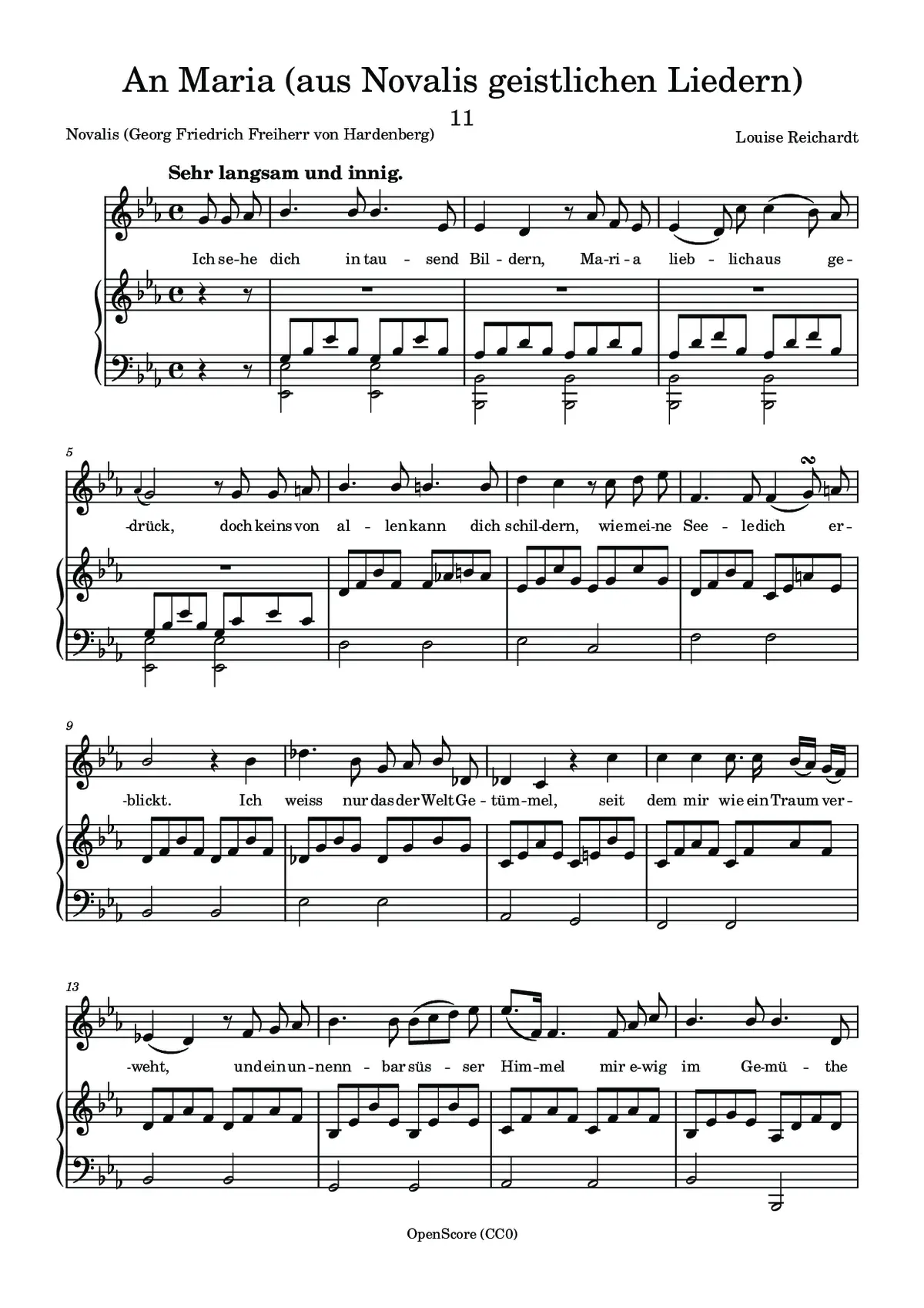 An Maria (aus Novalis geistlichen Liedern) - Page 1