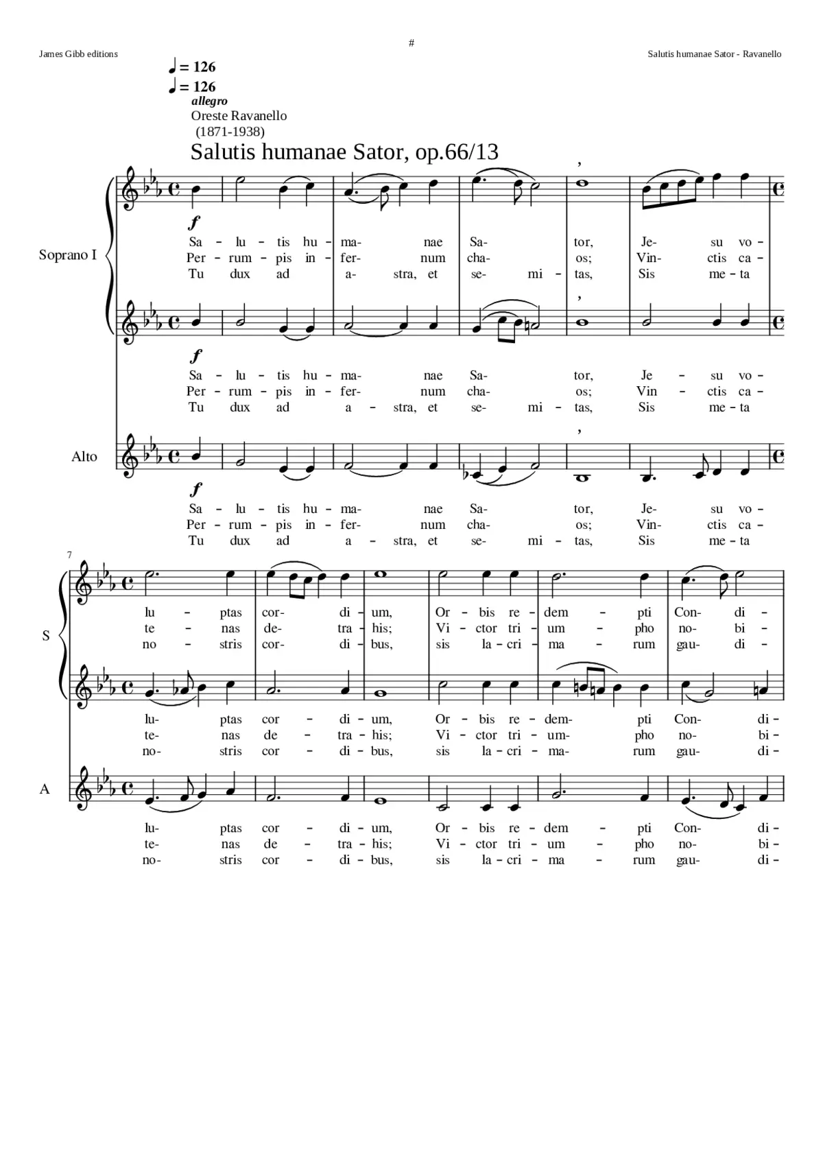 Salutis humanae Sator op.66/13 - Page 1