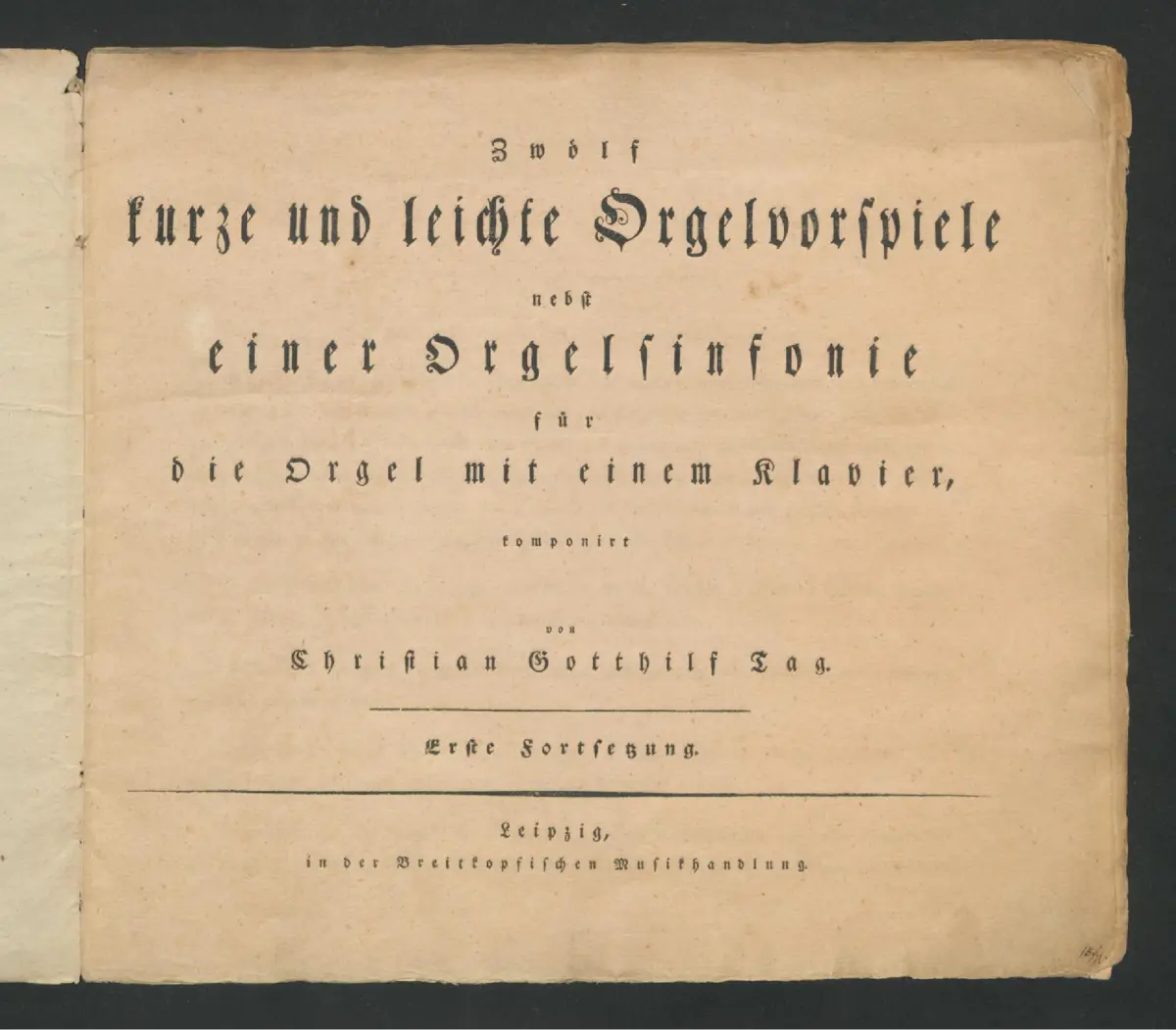 12 Kurze und leichte Orgelvorspiele, 1 Orgelsinfonie - Page 1