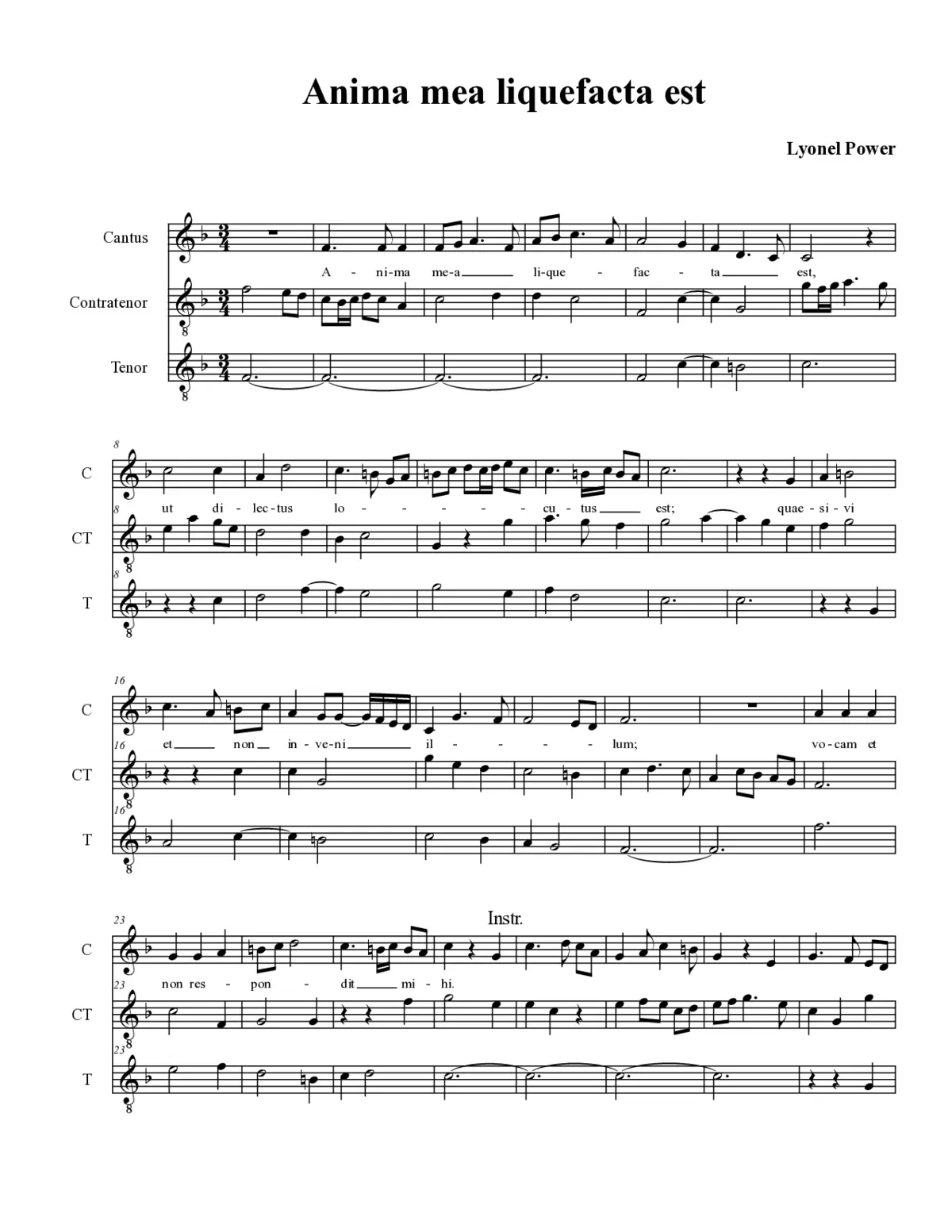 Anima mea liquefacta est - Page 1