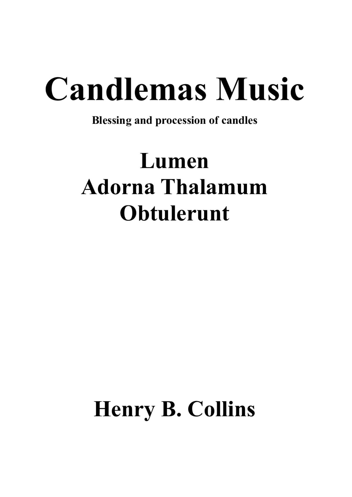 Candlemas music - Page 1