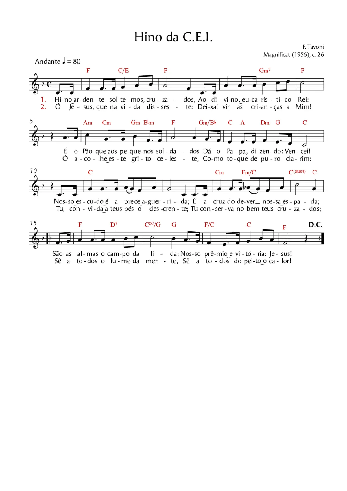 Hino da C.E.I. - Page 1